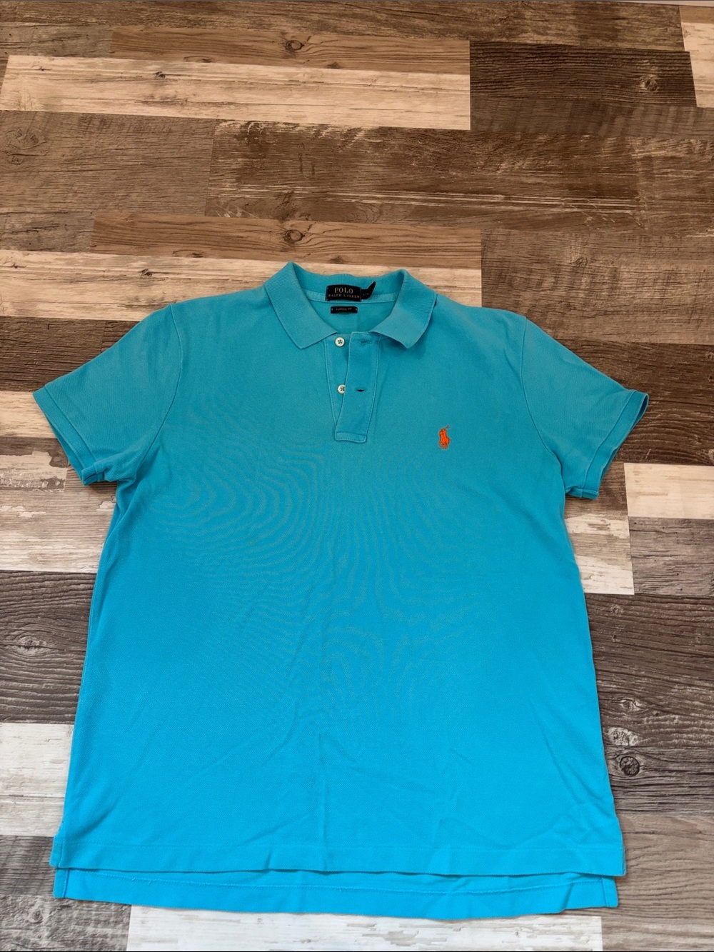 Ralph Lauren Women’s Turquoise Polo with Orange Pony